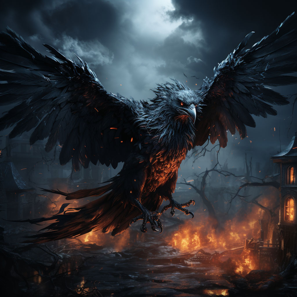 dark-and-evil-crow-attacking-on-village